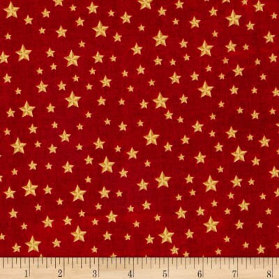 American the Beautiful Red Stars Fabric - Robert Kaufman Fabrics CRK-70295-3-Red, Patriotic Stars Fabric - Americana Fabric - By the Yard