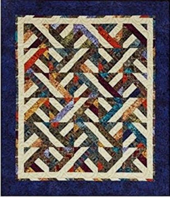 Dream Weaver Quilt Pattern - Cozy Quilt Designs CQD01015, Jelly Roll Quilt Pattern, Strip Tube Ruler Pattern