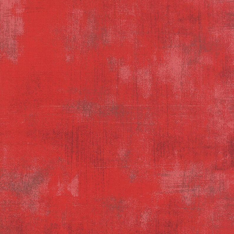 Grunge Cherry Red Fabric Moda 30150 265, Red Blender Fabric - Red Tonal Fabric - Moda Grunge Cherry Red - By the Yard