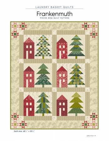 Frankenmuth Quilt Pattern - Edyta Sitar Laundry Basket Quilts LBQ-0741-P, Christmas Tree Quilt Pattern, Christmas Runner Pattern