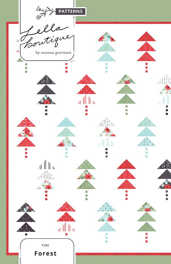 Forest Quilt Pattern - Lella Boutique 181, Trees Quilt Pattern - Charm Pack Friendly Quilt Pattern - Throw Quilt Pattern