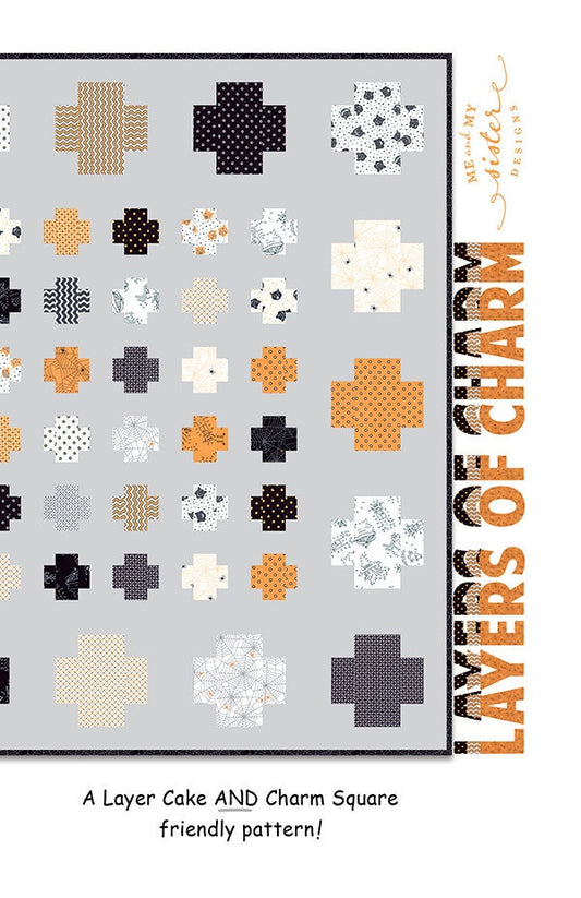 Layers of Charm Quilt Pattern - Me and My Sister Designs, Charm Square Quilt Pattern, Layer Cake Friendly Pattern, Modern Quilt Pattern