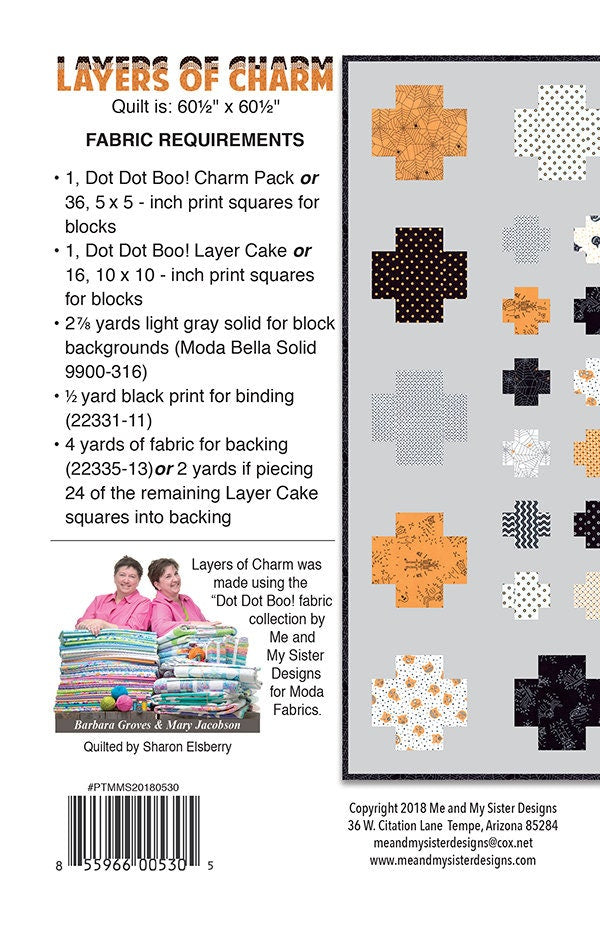 Layers of Charm Quilt Pattern - Me and My Sister Designs, Charm Square Quilt Pattern, Layer Cake Friendly Pattern, Modern Quilt Pattern