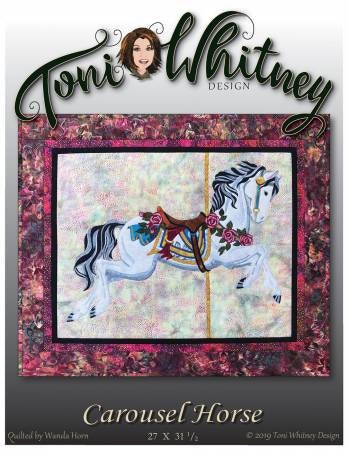 Carousel Horse Pattern by Toni Whitney Design CH035TW, Applique Quilt Pattern - Art Quilt Pattern - Raw Edge Applique Quilt Pattern