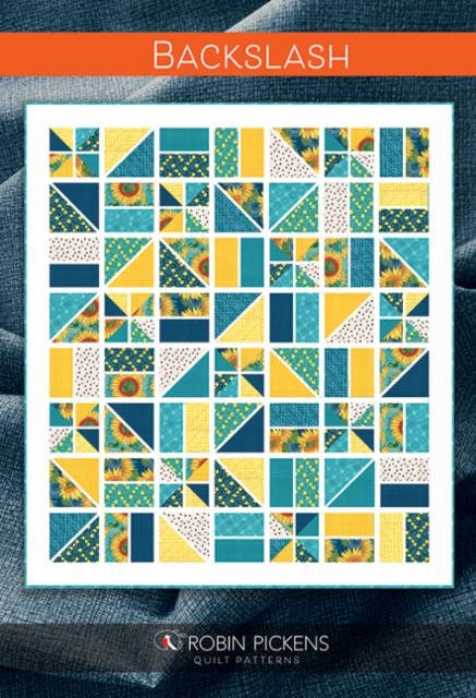 Backslash Quilt Pattern - Robin Pickens RPQP-BS132, Layer Cake Friendly Quilt Pattern in Three Sizes, Scrap Friendly Quilt Pattern