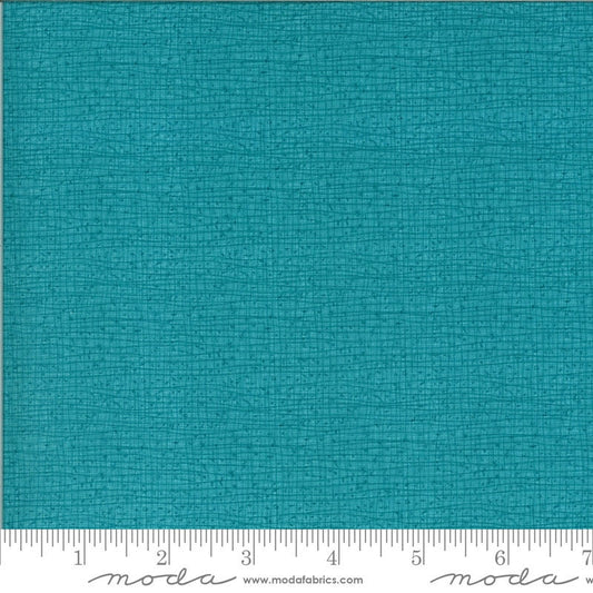 Thatched Pond Aqua Fabric Moda 48626-137, Aqua Turquoise Blender Fabric - By the Yard