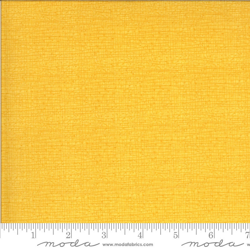 Thatched Buttercup Yellow Fabric Moda 48626-133, Yellow Blender Fabric - By the Yard