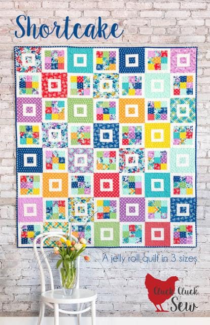 Shortcake Quilt Pattern - Cluck Cluck Sew 122, Jelly Roll Quilt Pattern in Three Sizes, Easy Beginner Quilt Pattern, Strip Quilt Pattern