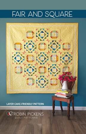 Fair and Square Quilt Pattern - Robin Pickens RPQP-FAS102, Layer Cake Friendly Quilt Pattern - Solana Quilt Pattern - Modern Quilt Pattern