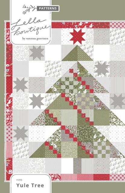 Yule Tree Quilt Pattern - Lella Boutique 199, Christmas Tree Quilt Pattern, Fat Quarter Friendly Christmas Quilt Pattern, Scrappy Christmas