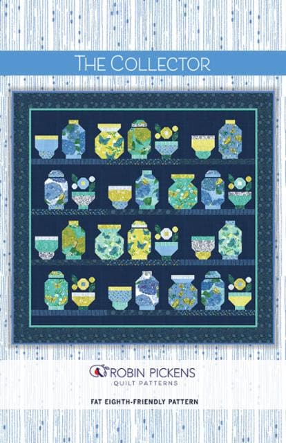 The Collector Quilt Pattern - Robin Pickens RPQP-TC136, Fat Eighty Friendly Quilt Pattern, Jars Bowls Dishes Quilt Pattern