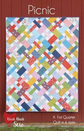 Picnic Quilt Pattern - Cluck Cluck Sew 199, Fat Quarter Friendly Quilt Pattern in Six Sizes, Scrappy Quilt Pattern, Easy Quilt Pattern