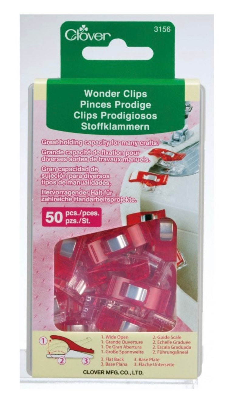Clover Wonder Clips Red 50pc with Storage Case 3156 – Cuddle Cat Quiltworks