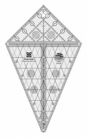 Alaska Ruler - Creative Grids CGRLBQ1, Acrylic Quilting Ruler Designed by Edyta Sitar for Kaleidoscope & Alaska Quilt Blocks