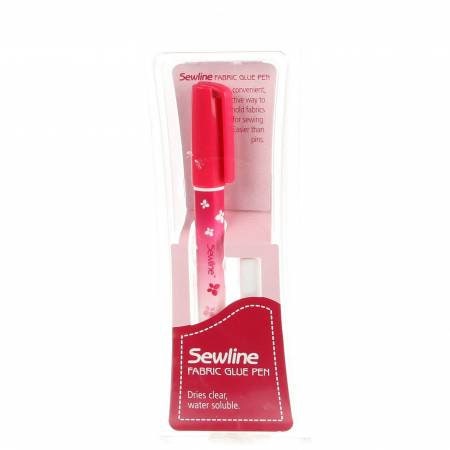 Sewline Fabric Glue Pen with Refill FAB50012, Fabric Adhesive for Sewing and Quilting, Water Soluble Glue Pen for Accurate Quilt Piecing