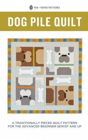 Dog Pile Quilt Pattern - Pen and Paper Patterns PAP32, Dog Themed Quilt Pattern, Dogs Quilt Pattern