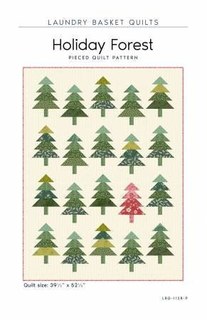 Holiday Forest Quilt Pattern - Laundry Basket Quilts LBQ-1128P, Tree Forest Quilt Pattern, Christmas Tree Quilt Pattern