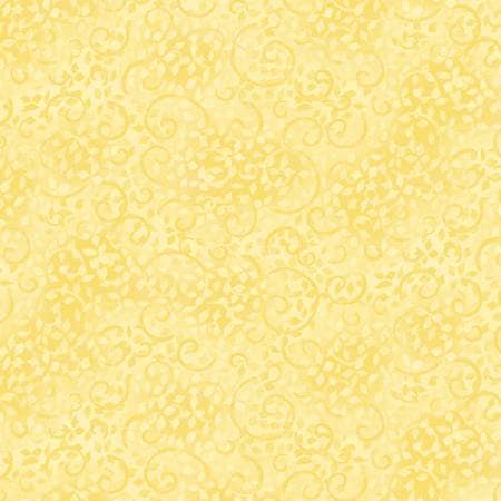 Light Yellow Scroll Fabric Wilmington Prints Essential Basics 26035-500, Yellow Blender Fabric, Yellow Tonal Fabric By the Yard