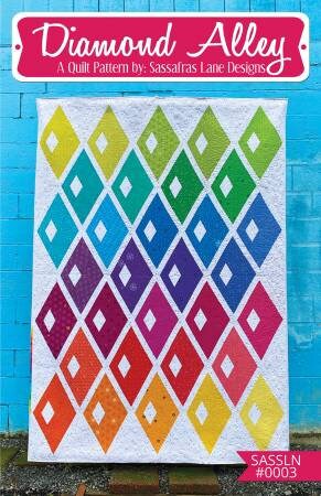 Diamond Alley Quilt Pattern - Sassafras Lane Designs SASSLN-003, Modern Triangle Quilt Pattern