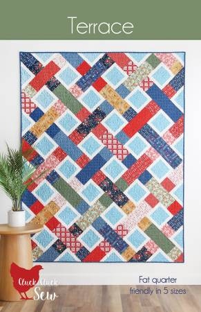 Terrace Quilt Pattern - Cluck Cluck Sew 209, Fat Quarter Quilt Pattern in Two Sizes, Fat Quarter Friendly Pattern