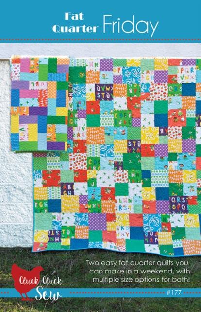 Fat Quarter Friday Quilt Pattern - Cluck Cluck Sew CCS177, Two Easy Fat Quarter Quilt Patterns with Multiple Size Options