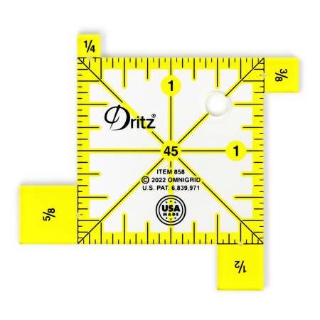 Dritz Seam Width Gauge, Quilter's Applique Marking Tool, Fabric Crease Marking Tool, Sewing Marking Tool and Applique Aid