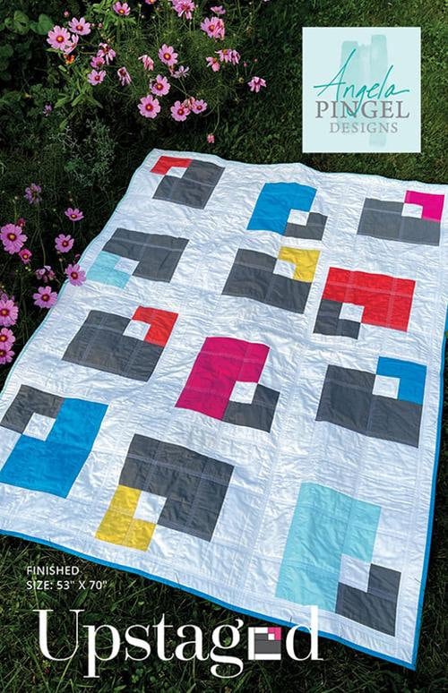 Upstaged Quilt Pattern - Angela Pingel Designs APUP113, Beginner Friendly Big Block Quilt Pattern, Modern Quilt Pattern