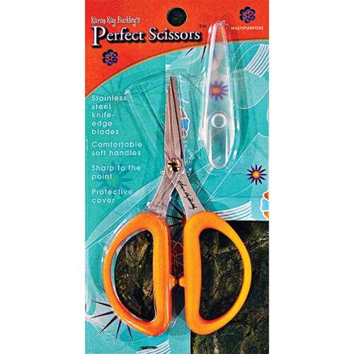 Perfect Scissors Multi Purpose 5 Inch by Karen Kay Buckley KKB025, Straight Blade, Right or Left Hand Scissors