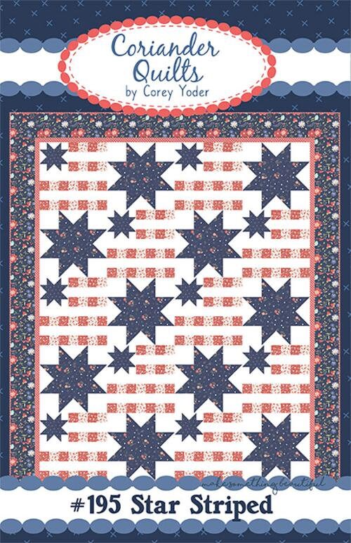 Star Striped Quilt Pattern - Coriander Quilts CQP195, Star Themed Quilt Pattern, Modern Star Quilt Pattern