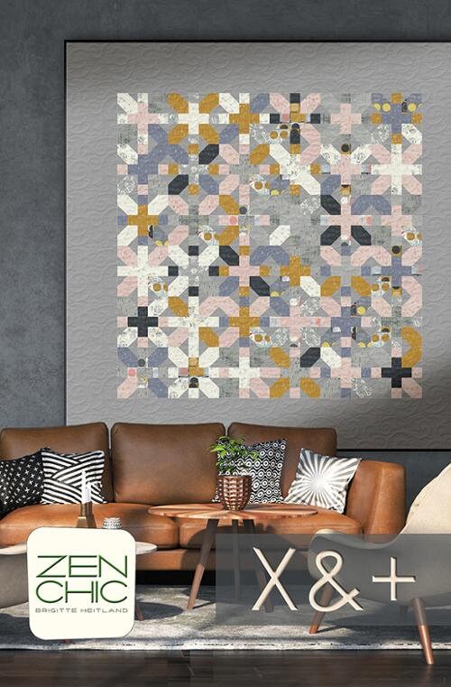 X & Plus Quilt Pattern by Zen Chic XP3QP, Modern Quilt Pattern - Fat Eighth Friendly Quilt Pattern, Beginner Friendly Quilt Pattern