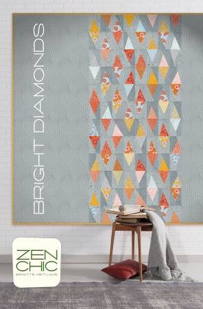 Bright Diamonds Quilt Pattern - Zen Chic ZC-BD2QP, Modern Quilt Pattern - Charm Pack Quilt Pattern