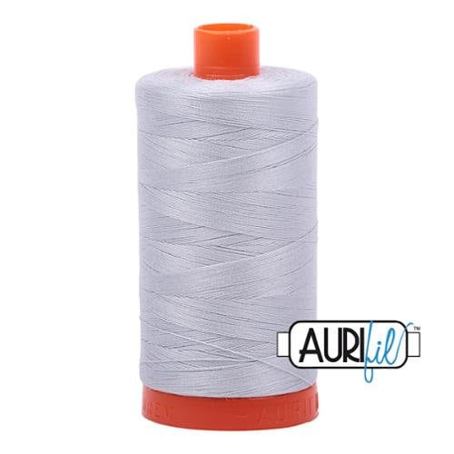 Aurifil 2600 Dove Grey Mako 50 wt Egyptian Cotton Thread - 1422 yds - Large Spool Egyptian Cotton Sewing and Quilting Thread