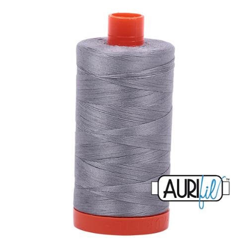 Aurifil 2605 Grey Mako 50 wt Egyptian Cotton Thread - 1422 yds - Large Spool Egyptian Cotton Sewing and Quilting Thread