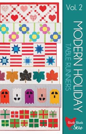 Modern Holiday Table Runner Patterns Vol. 2 - Cluck Cluck Sew CCS210, Six Holiday Table Runner Patterns, Easy Table Runner Patterns