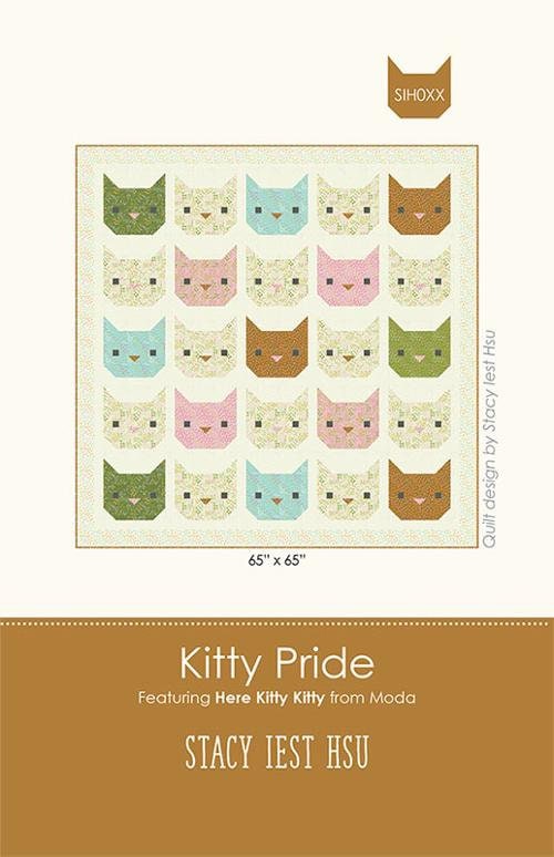 Kitty Pride Quilt Pattern - Stacy Iest Hsu SIH085, Cat Quilt Pattern - Cat Lover Quilt Pattern, Cat Themed Quilt Pattern