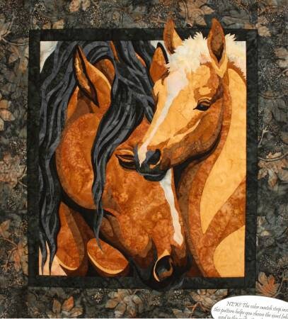 Pride & Joy Horse Pattern by Toni Whitney PJ007TW, Applique Quilt Pattern, Horse Art Quilt Pattern, Raw Edge Applique Quilt Horse Pattern