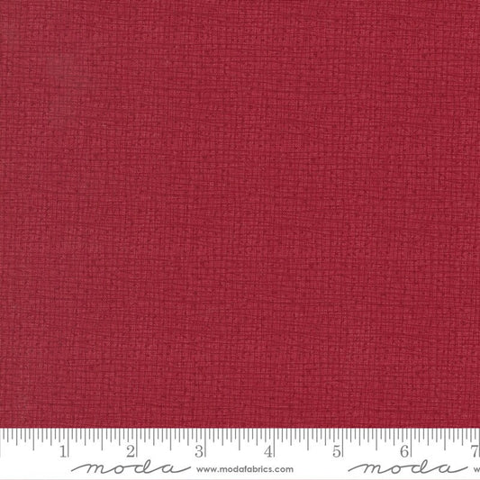 Forest Frolic Thatched Cinnamon Fabric - Moda 48626 206, Dark Red Blender Fabric, By the Yard