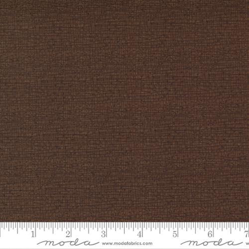 Thatched Chocolate Bar Fabric - Moda 48626-164, Dark Brown Blender Fabric, Brown Blender Fabric - By the Yard