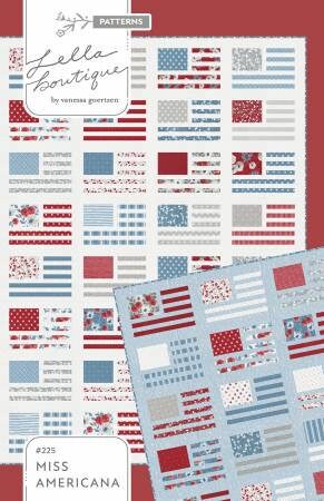 Miss Americana Quilt Pattern - Lella Boutique LB225, Patriotic Quilt Pattern - American Flag Quilt Pattern - Americana Quilt Pattern