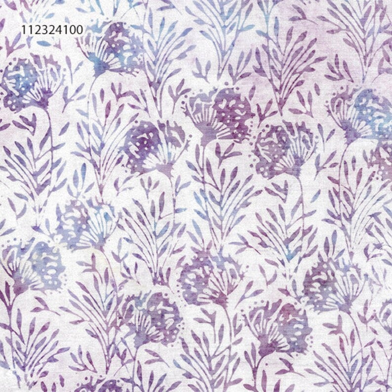 Island Batik English Lavender Strip Pack - 40 2 1/2" Pre Cut Fabric Strips