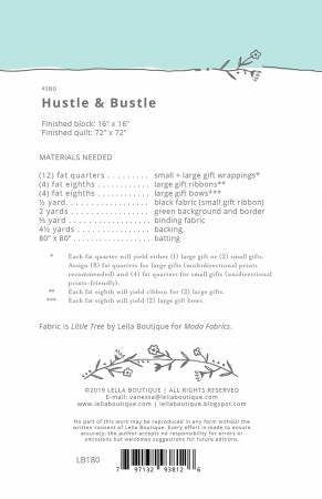 Hustle & Bustle Quilt Pattern - Lella Boutique LB180, Fat Quarter Friendly Christmas Presents Quilt Pattern