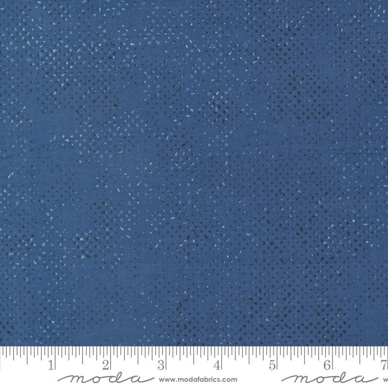 Bluish Spotted Blueprint Fabric - Moda 1660-209, Dark Blue Blender Fabric, Blue Blender Fabric, Spotted Dark Blue Fabric - By the Yard
