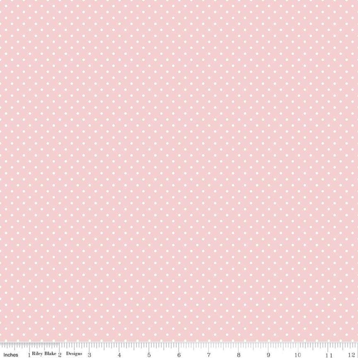 Swiss Dots Baby Pink Fabric - Riley Blake Designs C670BABYPINK, White on Pink Dots Fabric, Pink and White Blender Fabric By the Yard