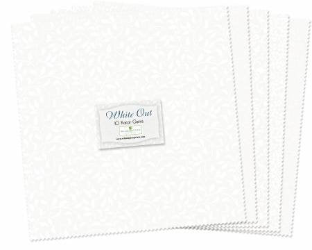 Wilmington Prints White Out Essentials 10 Karat Gems Layer Cake Q512-12-512, White on White Fabric Layer Cake, White Blender Pre Cut Fabric