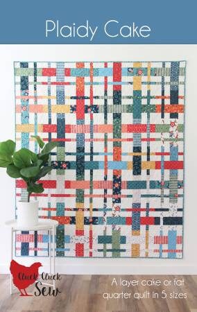 Plaidy Quilt Pattern - Cluck Cluck Sew CCS217, Layer Cake or Fat Quarter Quilt Pattern in Five Sizes, Easy Scrappy Quilt Pattern