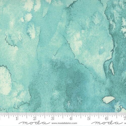 108" Flow Aqua Frost Wide Quilt Backing - Moda 108004-31, Blue Green Marbled Wide Quilt Backing, Turquoise Wide Backing, By the Yard