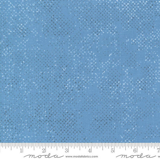 Bluish Spotted Sea Fabric - Moda 1660-208, Medium Blue Blender Fabric, Blue Gray Blender Fabric, Spotted Blue Fabric - By the Yard