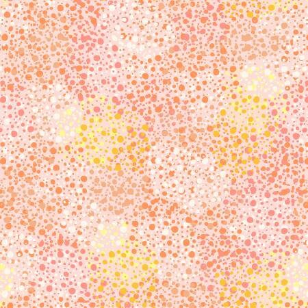108" Peach Splatter Dots Wide Quilt Backing Fabric - Windham 53193W-1, Peach & Light Pink Dots Wide Quilt Backing Fabric By the Yard