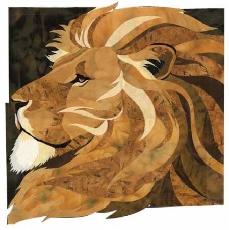 Serengeti Lion Art Quilt Pattern - Toni Whitney Design 3014TW, Raw Edge Fusible Applique Art Quilt Pattern