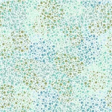 108" Mint Splatter Dots Wide Quilt Backing Fabric - Windham 53193W-2, Light Green Aqua Teal Dots Wide Quilt Backing Fabric By the Yard